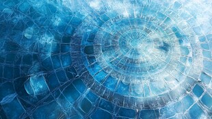 蓝色冰晶旋涡科技感背景