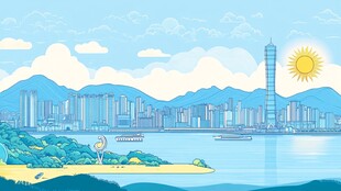 海滨城市风光优美如画