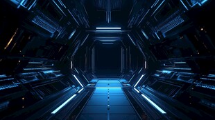 未来感科技风的神秘通道