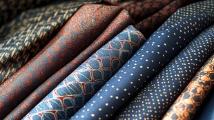 多彩精美布料展示