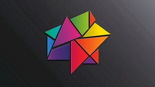 多彩七巧板图案设计