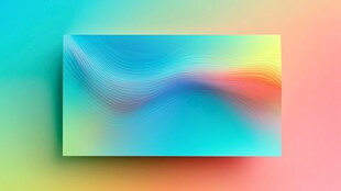 梦幻渐变流体矩形背景图