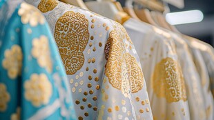 精美中式印花服饰展示