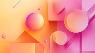 渐变几何多彩立体抽象背景