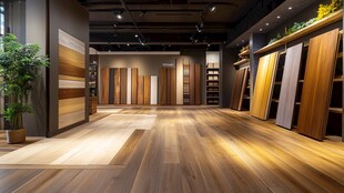 时尚木地板展厅展示空间