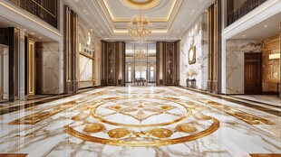 豪华大理石大厅尽显奢华