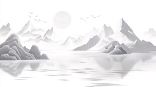 水墨山水意境图