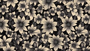 复古花卉无缝图案背景