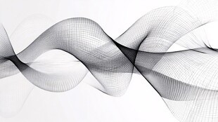 黑白线条动感波浪图形