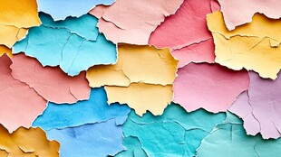 多彩碎纸片拼贴纹理背景