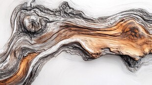 独特纹理的艺术化枯木