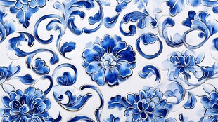 青花瓷花纹图案