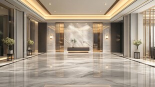 豪华大理石大厅室内景观