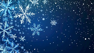 梦幻蓝色雪花背景图