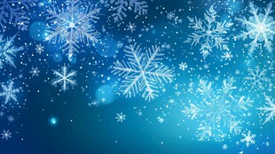 梦幻蓝色雪花背景图