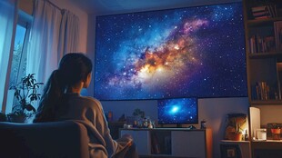 女孩赏客厅梦幻星空投影