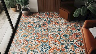 多彩花砖打造个性室内空间