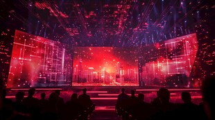 绚丽舞台灯光秀现场