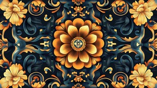 华丽复古花卉图案纹理