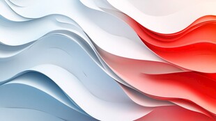 红蓝白渐变波浪抽象背景