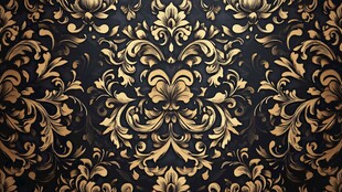 黑金奢华欧式花纹背景图