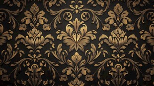 黑金欧式奢华花纹背景图