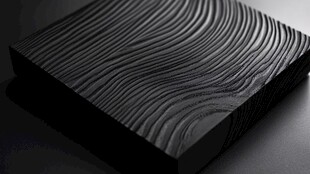 黑色波纹质感方形物件