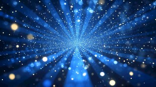 蓝色星光放射背景特效