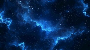 梦幻蓝色星空宇宙背景图