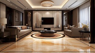 现代奢华客厅室内设计展示