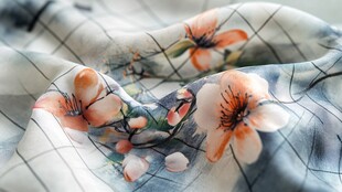 花卉印花布料的优雅纹理