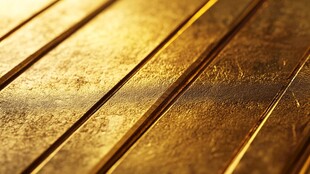 金色金属条质感特写