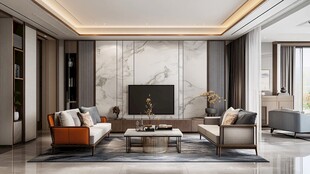 现代简约风豪华客厅设计