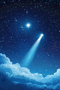 梦幻星空下的流星奇景