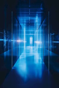 科技感未来感蓝色光影通道