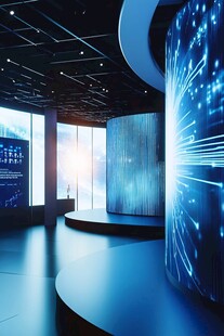 科技感展厅的未来感空间