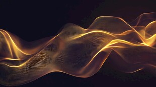 金色动感光波抽象背景图