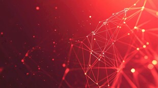 红色科技感线条粒子背景图