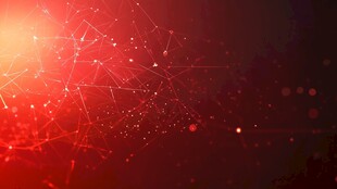 红色科技感粒子线条背景