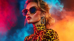 时尚豹纹女郎的个性风采