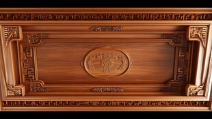 中式木雕精美家具面板