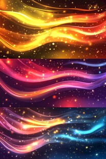 炫彩流动光带背景集合