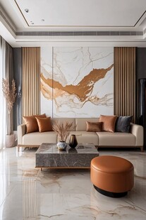 现代轻奢风客厅优雅空间