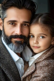 父亲与女儿的温馨瞬间