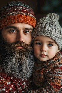 父亲与幼子的温馨瞬间