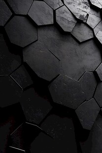 黑色六边形立体纹理背景