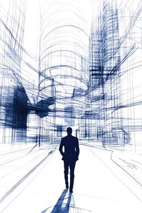 未来都市中的独行者