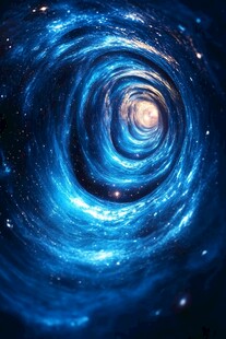 梦幻蓝色宇宙时空漩涡