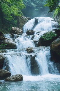 山间瀑布 自然灵动之美