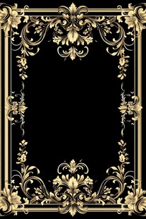 黑金奢华欧式花纹边框